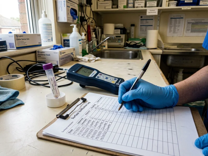ATP verification reading recorded after disinfection